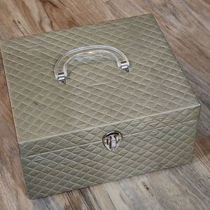 Vintage Quilted Sewing Box